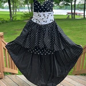 Vintage Jessica McClintock Gunne Sax dramatic dress XS